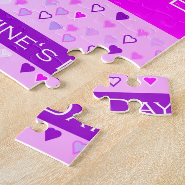 Glad Alla hjärtans dag Forever love Hearts Rosa Pussel (Sidan)