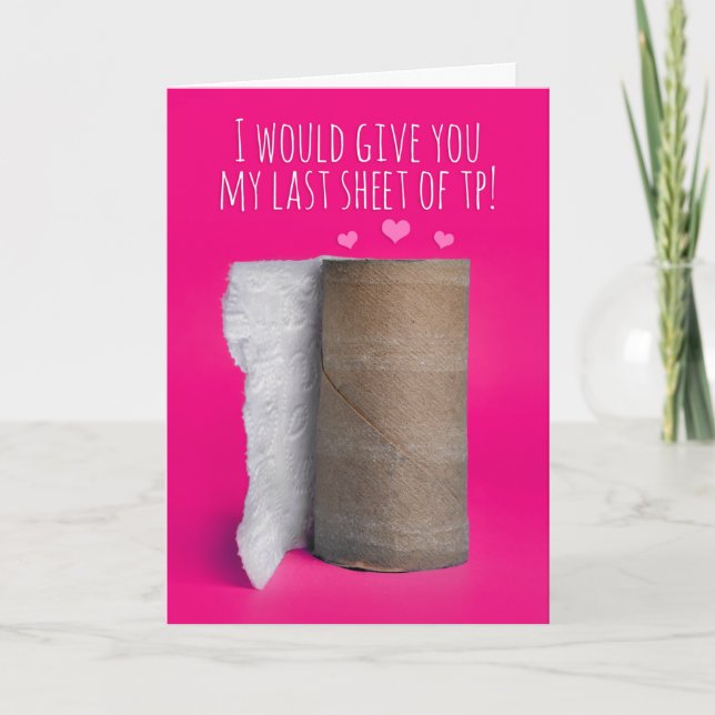 Glad Alla hjärtans dag förra Lakan av Toilet Pappe Helgkort (Framsida)