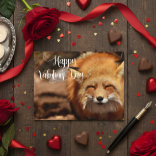 Glad Alla hjärtans dag Fox Vykort