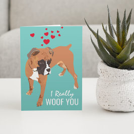 Glad Alla Hjärtans Dag Från Hunden | Boxerhund Kort