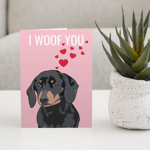 Glad Alla Hjärtans Dag från hunden Dachshund Kort