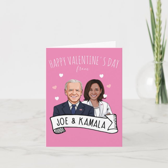Glad Alla hjärtans dag från Joe och Kamala Kort (Framsida)