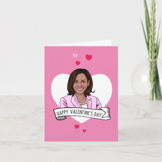 Glad Alla Hjärtans Dag från Kamala Harris Kort (Framsida)