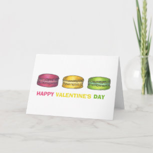 Glad Alla hjärtans dag Fransk Bakery Macaron Cooki Helgkort