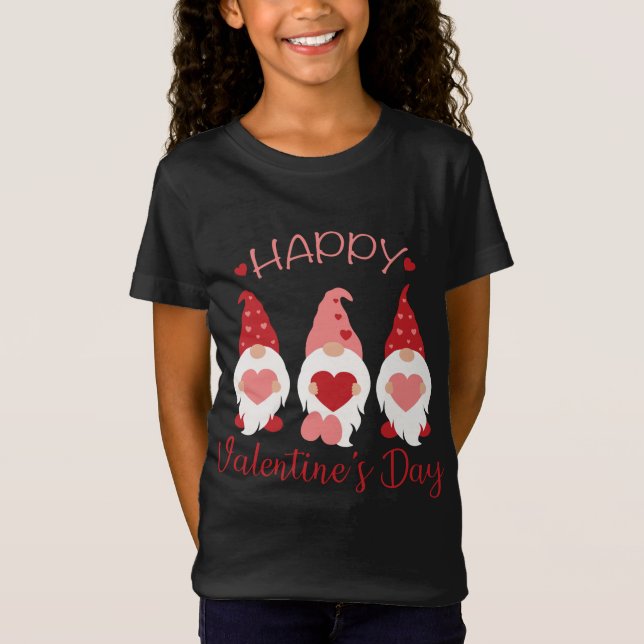Glad Alla hjärtans dag Gnomes Red Play Hearts Kärl T Shirt (Framsida)