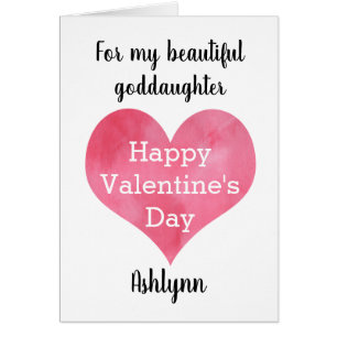 Glad Alla hjärtans dag Goddotter Hälsningskort