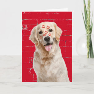 Glad Alla hjärtans dag Golden Retriever Kort