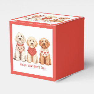 Glad Alla Hjärtans Dag Goldendoodle Hundar Presentaskar