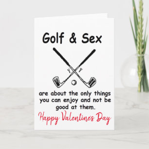 Glad Alla hjärtans dag Golfing Golfer Golf Helgkort
