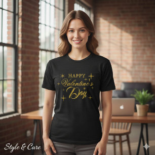Glad Alla hjärtans dag Grafik Marinblå T Shirt