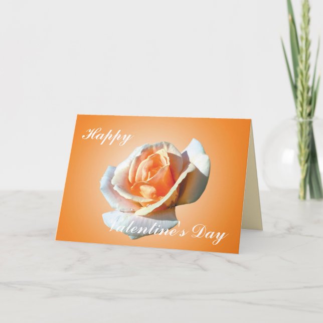 Glad Alla hjärtans dag, gul ros Helgkort (Framsida)