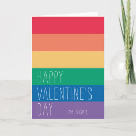 Glad Alla hjärtans dag | HBTQ regnbåge Alla hjärta Helgkort