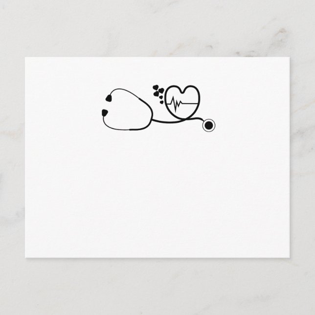 Glad Alla hjärtans dag Heart Beats Nurse Gift Helg Vykort (Framsida)