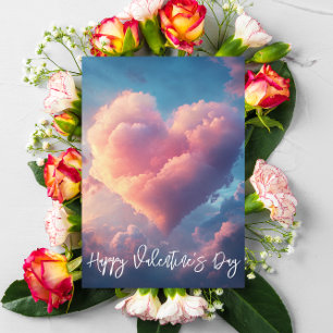 Glad Alla hjärtans dag Heart Cloud Kort