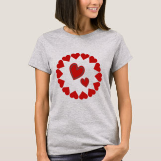 Glad Alla hjärtans dag Heart Red T Shirt
