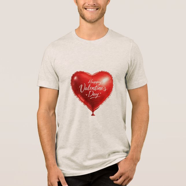 Glad Alla hjärtans dag Heart T-Shirt (Framsida)