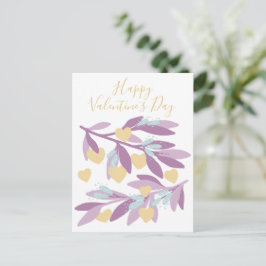 Glad Alla hjärtans dag Hearts Grenar Flowers Kärle Helg Vykort