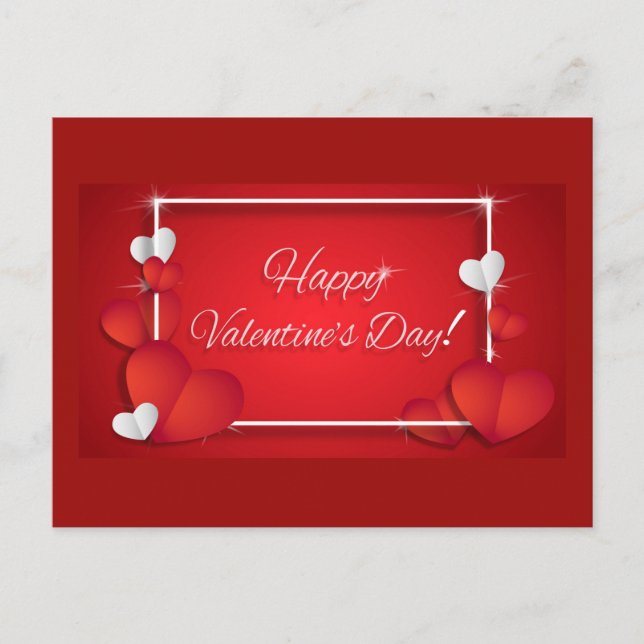 Glad Alla hjärtans dag Helg Vykort (Framsida)