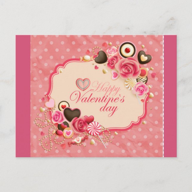 Glad Alla hjärtans dag! Helg Vykort (Framsida)