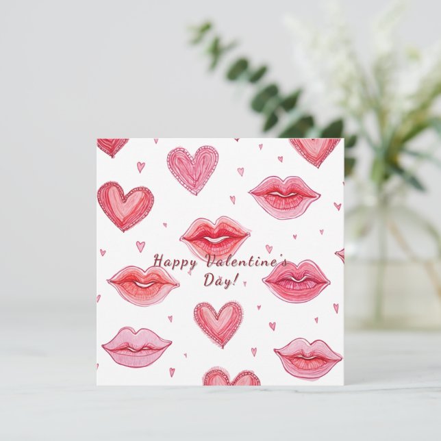 Glad Alla Hjärtans Dag! Hjärtansdagskort. Julkort (Stående Fram)