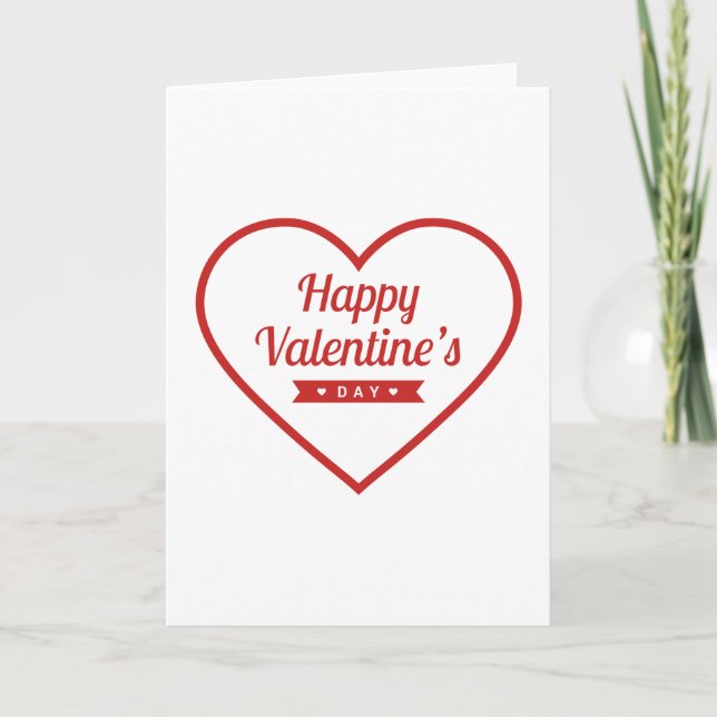 Glad Alla Hjärtans Dag Hjärtat Helgkort (Framsida)