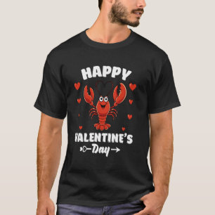 Glad Alla Hjärtans Dag Hummer Djurfantast Hjärtan T Shirt