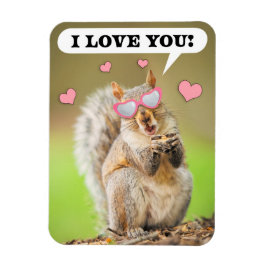 Glad Alla hjärtans dag I Kärlek du ekorre Humor Magnet