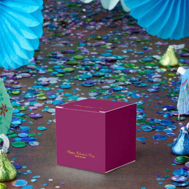 Glad Alla hjärtans dag i Vin Färg Presentaskar (Part)