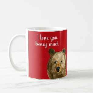 Glad Alla hjärtans dag Jag älskar dig björnigt myc Kaffemugg