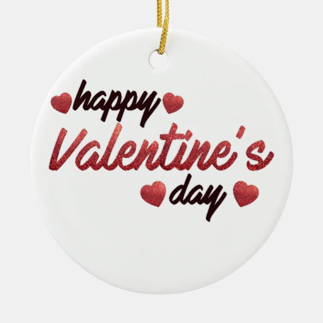 Glad Alla hjärtans dag Julgransprydnad Keramik (Framsidan)
