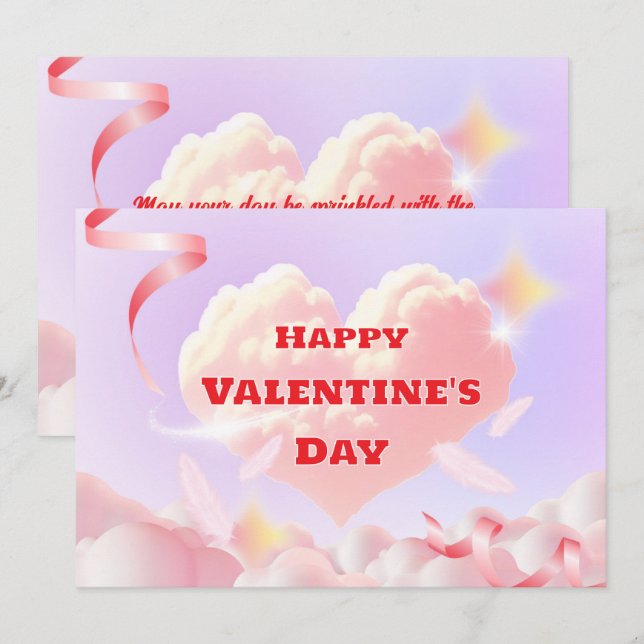 Glad Alla Hjärtans Dag Julkort (Fram/baksida)