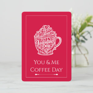Glad Alla Hjärtans Dag Kaffe Datum Välkomstkort Kort