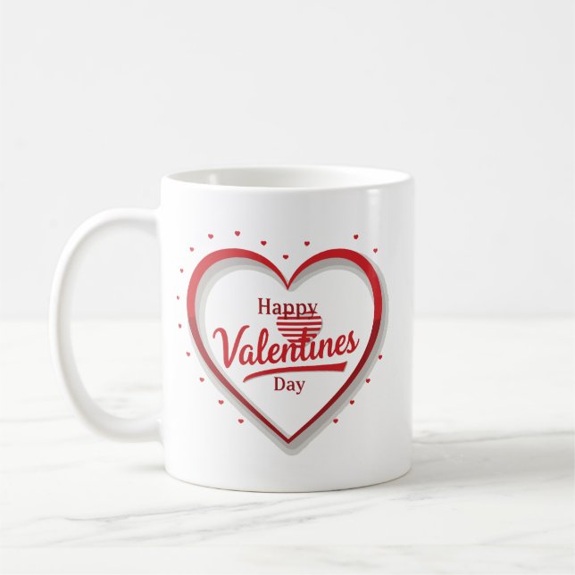 Glad Alla Hjärtans Dag Kaffe Mugg (Vänster)