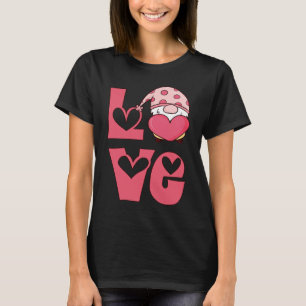 Glad Alla hjärtans dag Kärlek Gnome Graphic Cute T Shirt