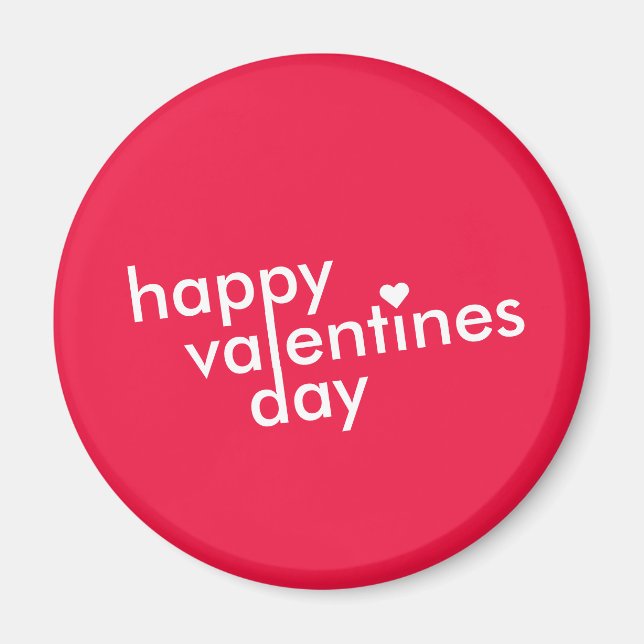 Glad Alla hjärtans dag | Kärlek Heart Modern Trend Magnet (Framsidan)