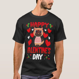 Glad Alla Hjärtans Dag Katt Hjärtat Kärlek Djur T Shirt