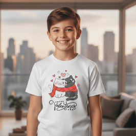 Glad Alla Hjärtans Dag Katttröja | Söta Kattpar T Shirt