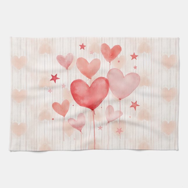 Glad Alla hjärtans dag! Kökshandduk (Horisontell)