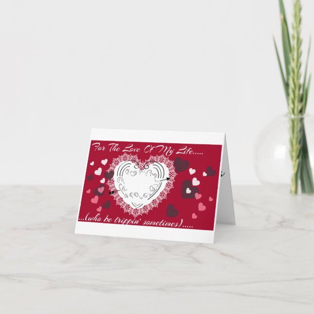 Glad Alla hjärtans dag! Kort (Framsida)