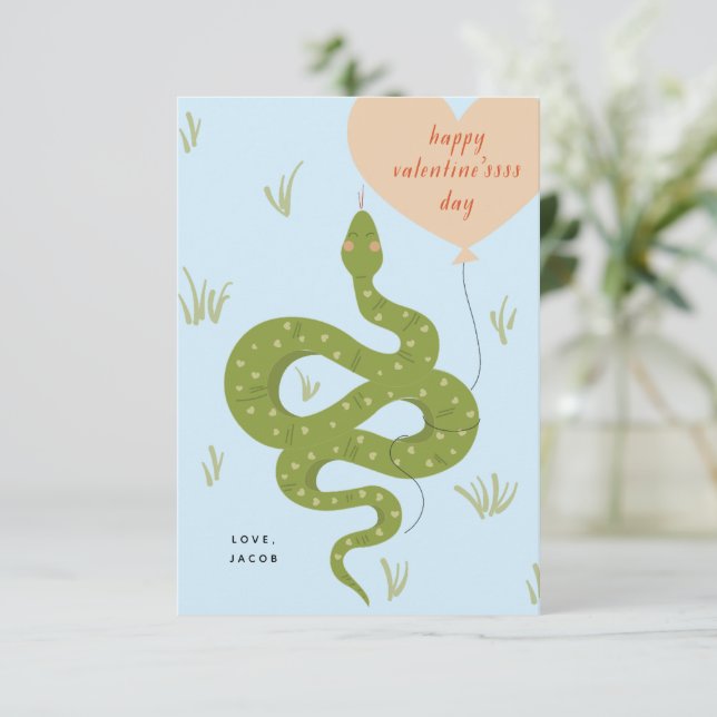 Glad Alla Hjärtans Dag Kort Blå (Stående Fram)