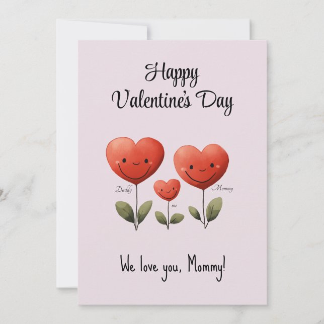 Glad Alla hjärtans dag, Kort från Pappa & Bebis,  (Framsida)