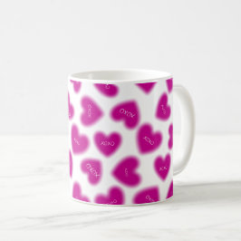Glad Alla Hjärtans Dag Kramar och Pussar Modernt Kaffemugg