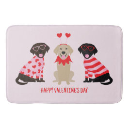 Glad Alla Hjärtans Dag Labrador Retriever Hundar Badrumsmatta