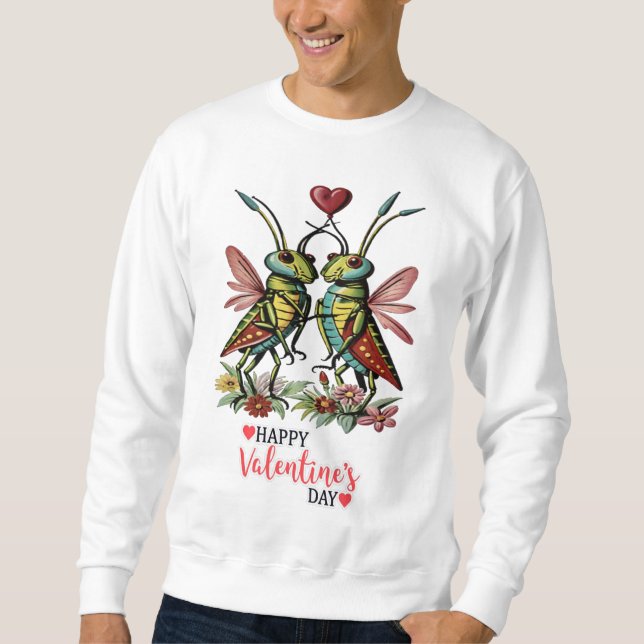 Glad Alla hjärtans dag  Lång Ärmad Tröja (Framsida)