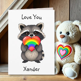 Glad Alla hjärtans dag | LGBTQ Raccoon Kort