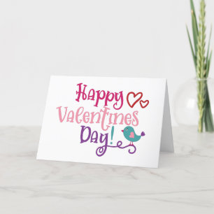 Glad Alla hjärtans dag Love Bird Minimalist Cute Helgkort