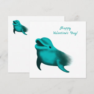 Glad Alla hjärtans dag - Lucky Dolphin Julkort