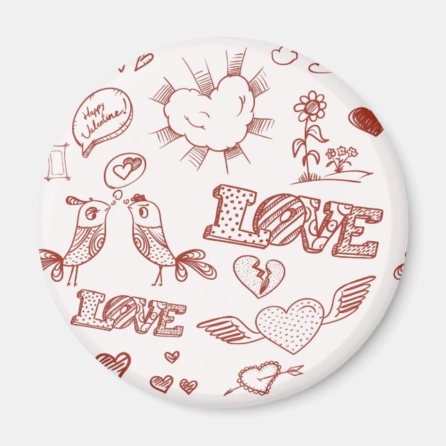 Glad Alla hjärtans dag Magnet (Framsidan)