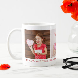 Glad Alla hjärtans dag Mamma 3 Photo Anpassningsba Kaffemugg