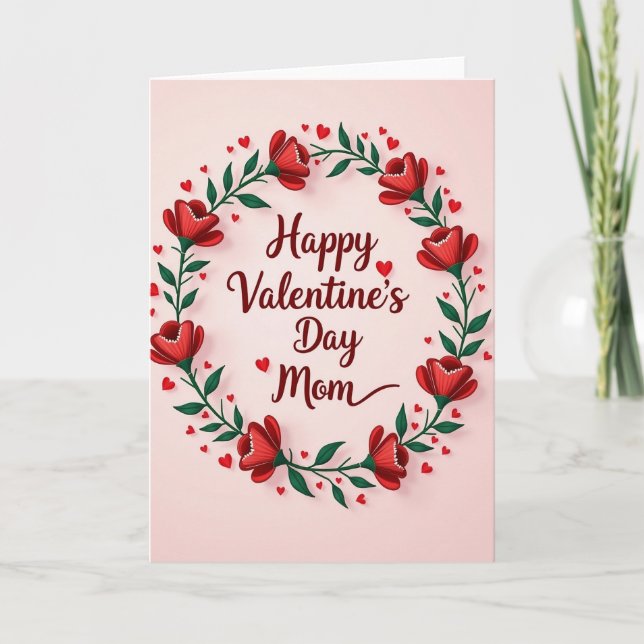 Glad Alla Hjärtans Dag Mamma Kort (Framsida)